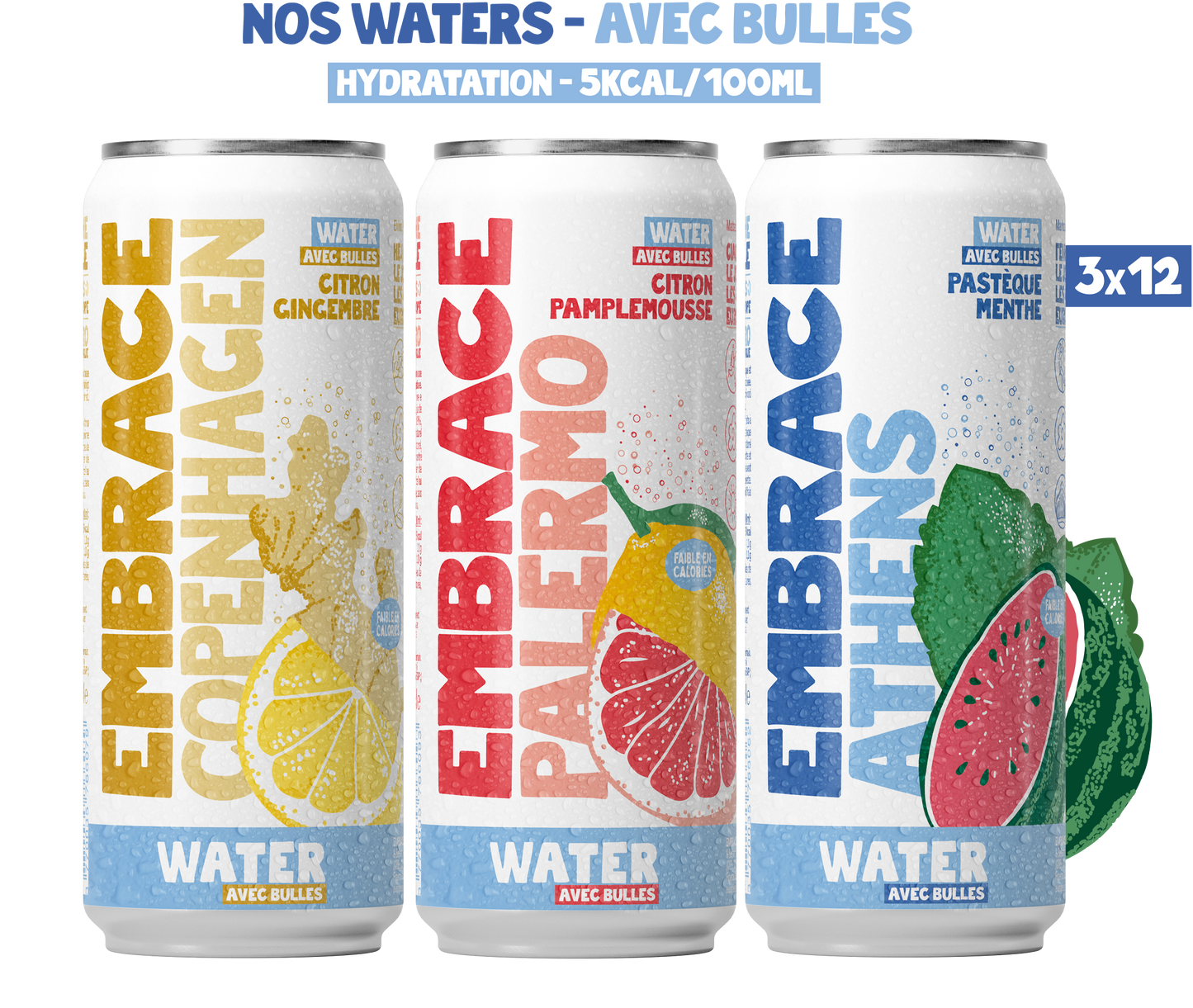 36 CANETTES DE NOS WATERS AVEC BULLES