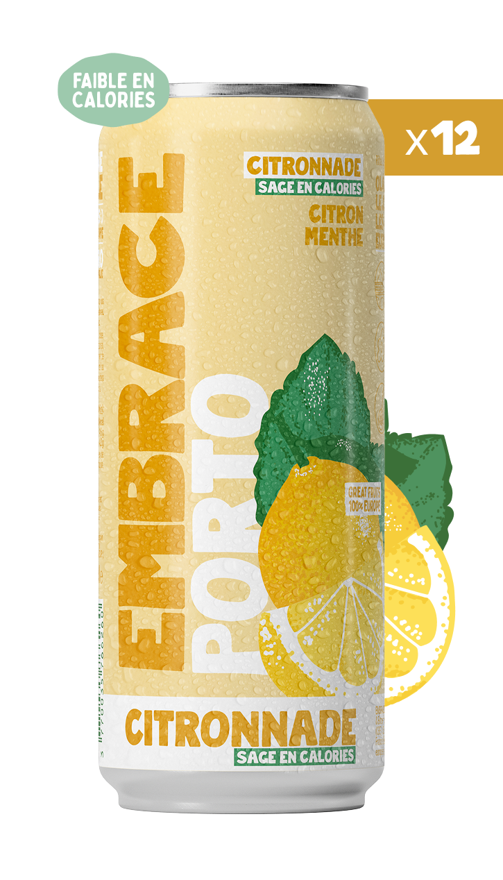 Citronnade Embrace - 12 canettes Porto Citron Mente 33cl