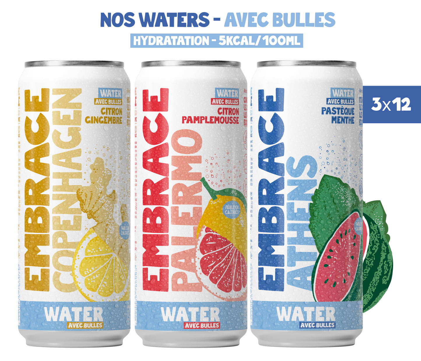 36 CANETTES DE NOS WATERS AVEC BULLES